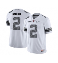 Ohio State Buckeyes 2 J.K. Dobbins White Shadow College Football Jersey