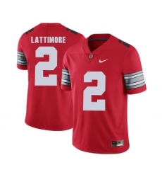 Ohio State Buckeyes 2 Marshon Lattimore Red 2018 Spring Game College Football Limited Jersey