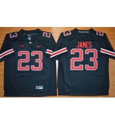 Ohio State Buckeyes #23 Lebron James Black(Red No.) Limited Stitched NCAA Jersey