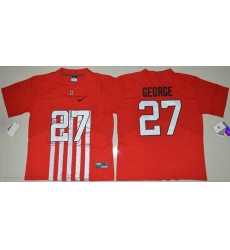 Ohio State Buckeyes #27 Eddie George Red Alternate Elite Stitched NCAA Jersey