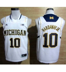 Adidas Michigan Wolverines Tim Hardaway Jr. 10 Basketball Authentic Jerseys - White