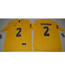 Michigan Wolverines #2 Charles Woodson Gold Jordan Brand Limited Stitched NCAA Jersey