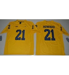 Michigan Wolverines #21 Desmond Howard Gold Jordan Brand Limited Stitched NCAA Jersey