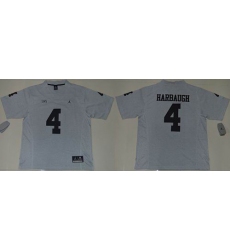 Michigan Wolverines #4 Jim Harbaugh Gridiron Gray II Jordan Brand Limited Stitched NCAA Jersey