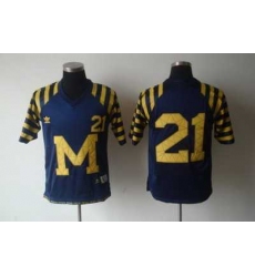 NCAA Michigan Wolverines 21# HOWARD Under The Lights Blue Adidas Jersey