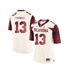 Oklahoma Sooners 13 Ahmad Thomas White 47 Game Winning Streak College Football Jersey