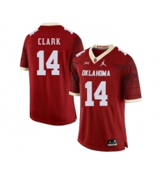 Oklahoma Sooners 14 Reece Clark Red 47 Game Winning Streak College Football Jersey