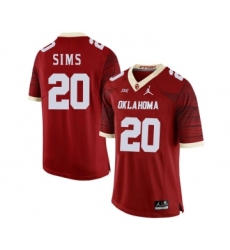 Oklahoma Sooners 20 Billy Sims Red 47 Game Winning Streak College Football Jersey