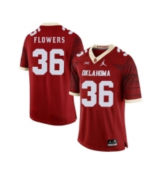 Oklahoma Sooners 36 Dimitri Flowers Red 47 Game Winning Streak College Football Jersey