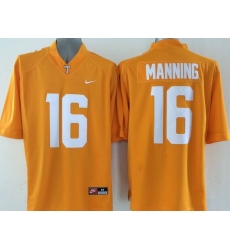 Tennessee Vols #16 Peyton Manning Orange Stitched NCAA Jerse