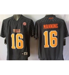 Youth Tennessee Vols #16 Peyton Manning Black Stitched NCAA Jersey