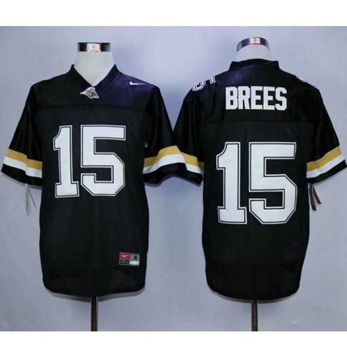 Purdue Boilermakers #15 Drew Brees Black Stitched NCAA Jersey