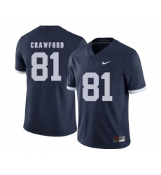 Penn State Nittany Lions 81 Jack Crawford Navy College Football Jersey