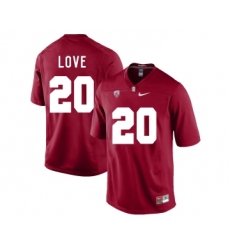 Stanford Cardinal 20 Bryce Love Cardinal College Football Jersey