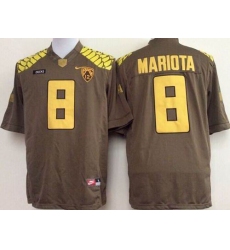 Oregon Ducks #8 Marcus Mariota Olive Limited Stitched NCAA Jersey