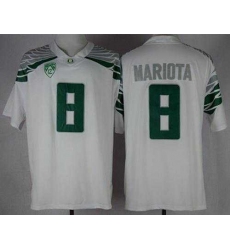 Oregon Ducks #8 Marcus Mariota White Mach Speed Limited Stitched NCAA Jersey