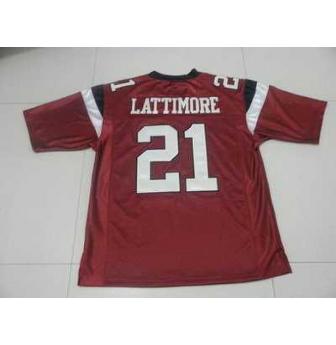 Fighting Gamecocks #21 Marcus Lattimore Red Embroidered NCAA Jersey