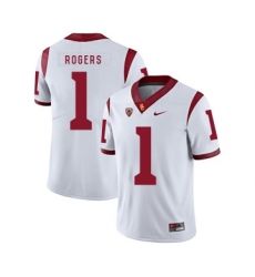 USC Trojans 1 Darreus Rogers White College Football Jersey