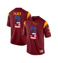 USC Trojans 3 Carson Palmer Red USA Flag College Football Jersey