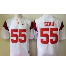 USC Trojans 55 Junior Seau White College Football Jersey