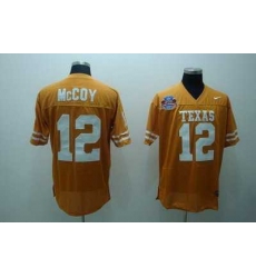 Longhorns #12 Colt McCoy Orange Embroidered NCAA Jersey