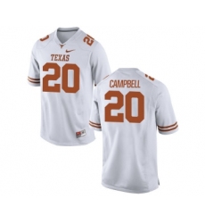 Texas Longhorns 20 Earl Campbell White Nike College Jersey