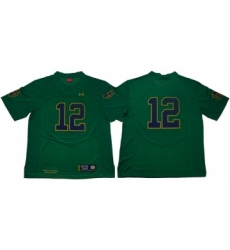 Fighting Irish #12 Ian Book Green Limited Stitched NCAA Jersey