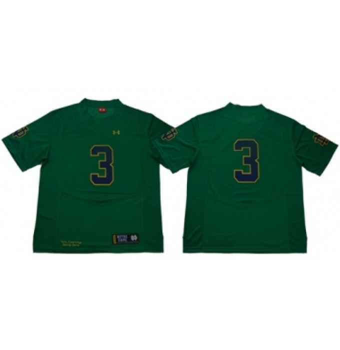 Fighting Irish #3 Joe Montana Green Limited Stitched NCAA Jersey