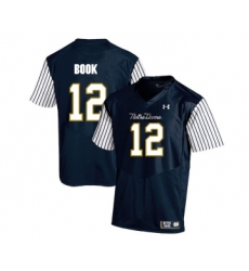 Notre Dame Fighting Irish 12 Ian Book Navy College Football Jersey