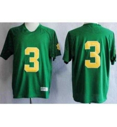 Notre Dame Fighting Irish 3 Joe Montana Green Techfit NCAA Jerseys