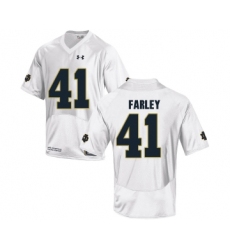 Notre Dame Fighting Irish 41 Matthias Farley White College Football Jersey