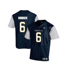 Notre Dame Fighting Irish 6 Theo Riddick Navy College Football Jersey