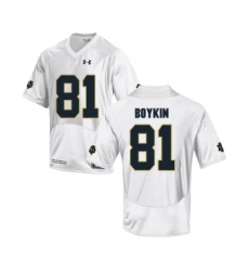 Notre Dame Fighting Irish 81 Miles Boykin White College Football Jersey