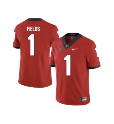 Georgia Bulldogs 1 Justin Fields Red Nike College Football Jersey