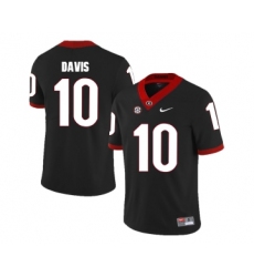 Georgia Bulldogs 10 Thomas Davis Black College Football Jersey