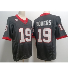 Georgia Bulldogs #19 Brock Bowers Black Stitched Jersey