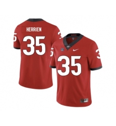 Georgia Bulldogs 35 Brian Herrien Red Nike College Football Jersey