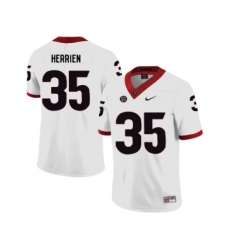 Georgia Bulldogs 35 Brian Herrien White Nike College Football Jersey