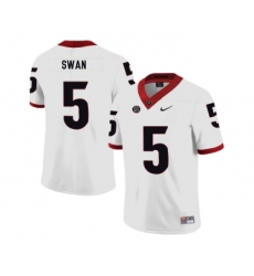 Georgia Bulldogs 5 Damian Swan White Nike College Football Jersey