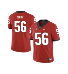 Georgia Bulldogs 56 Garrison Smith Red Nike College Football Jersey