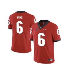 Georgia Bulldogs 6 Javon Wims Red Nike College Football Jersey