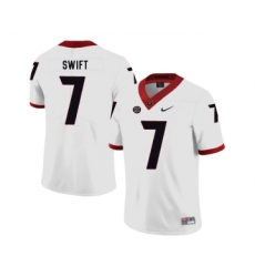 Georgia Bulldogs 7 D'Andre Swift White Nike College Football Jersey