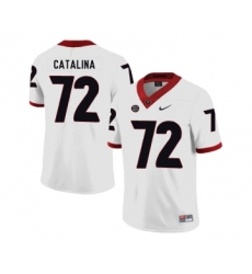 Georgia Bulldogs 72 Tyler Catalina White Nike College Football Jersey