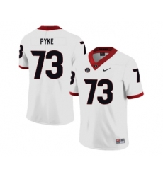 Georgia Bulldogs 73 Greg Pyke White Nike College Football Jersey