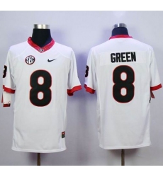 Georgia Bulldogs #8 A.J. Green White Limited Stitched NCAA Jersey