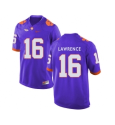 Clemson Tigers 16 Trevor Lawrence Purple College Football Jersey