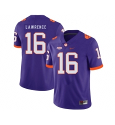 Clemson Tigers 16 Trevor Lawrence Purple Nike College Football Jersey