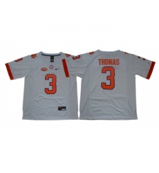 Clemson Tigers 3 Xavier Thomas White College Football Jersey