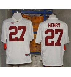 Crimson Tide #27 Derrick Henry White Limited Stitched NCAA Jersey