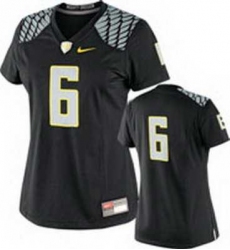 NEW Women Oregon Ducks Black #6 NCAA Jerseys